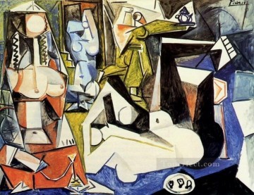  1955 Pintura Art%c3%adstica - Les femmes d Alger Delacroix XIV 1955 Cubismo